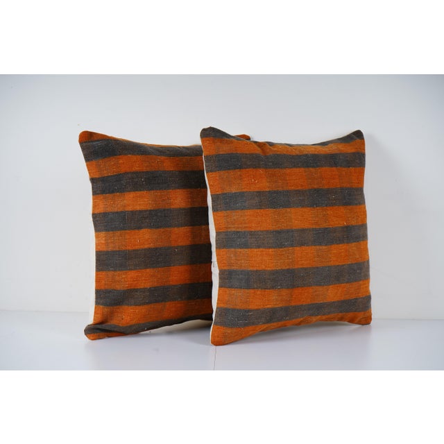 Handmade Turkish Rug Pillow Covers • Vintage Rug Decor Elevate your home decor with these exquisite 20" x 20" pillow...