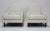 A beautiful set of two rare Harvey Probber lounge chairs newly upholstered in a high-quality fabric by Holly Hunt. A...