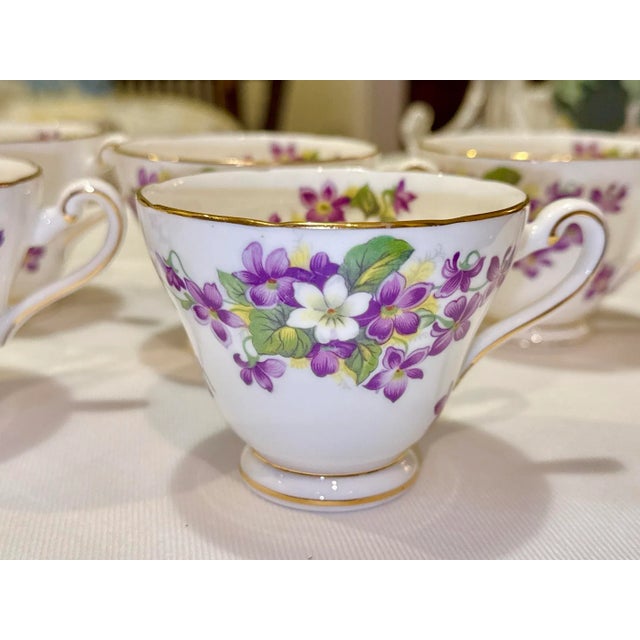 Royal Tuscan English Tea Cups & Saucers - Set of 5 For Sale - Image 10 of 15