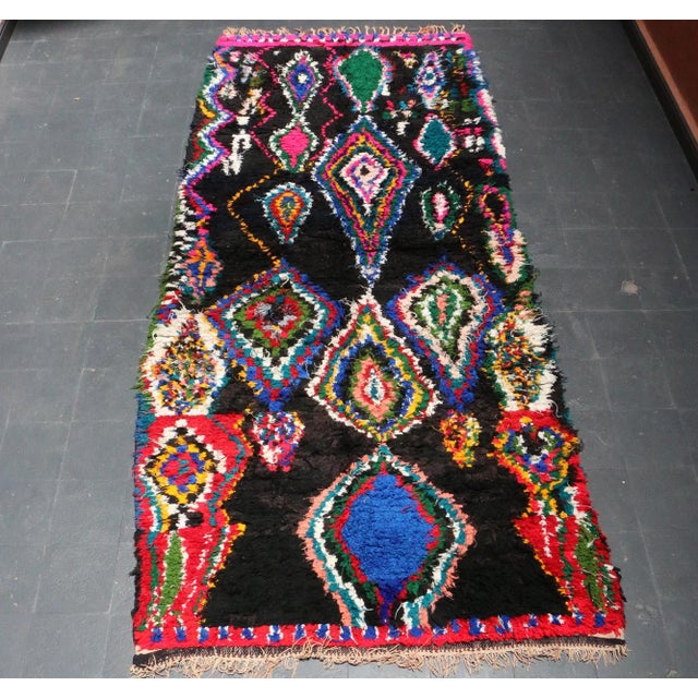 Moroccan Vintage Moroccan Art Rug For Sale - Image 3 of 9