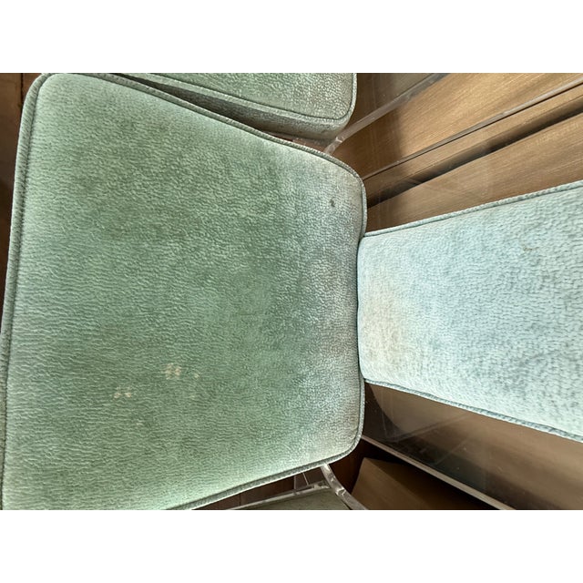 1970s 1970 Lucite Art Deco Shell Back Dining Chairs- Set of 4 For Sale - Image 5 of 7