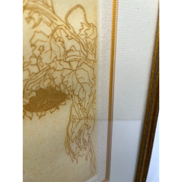 Paper Framed Sunflowers Print For Sale - Image 7 of 9