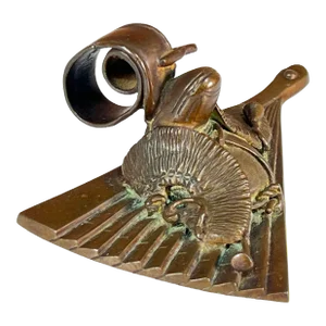 Antique 19th C. Japanese Bronze Fan Paperweight