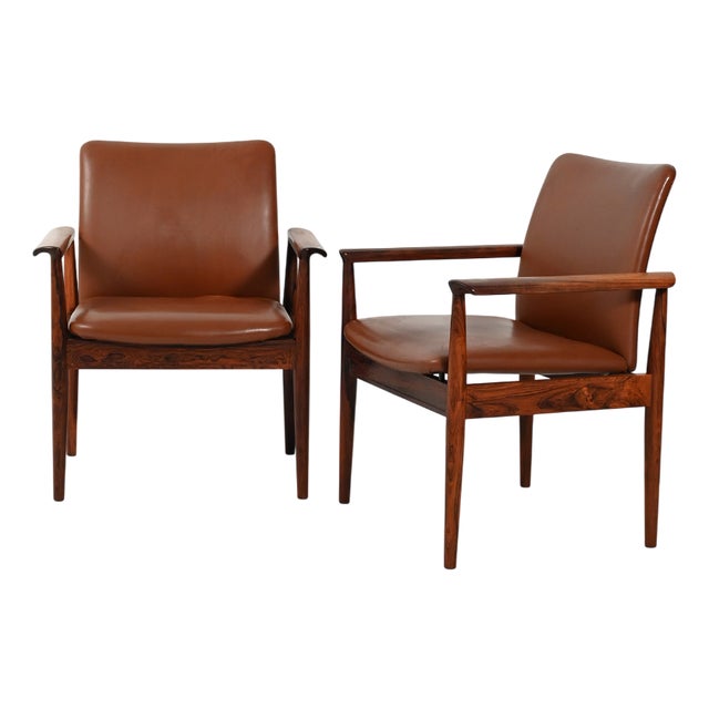 Diplomat Armchairs by Finn Juhl for France & Søn, 1960s, Set of 2 For Sale