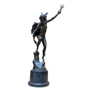Early 20th Century Grand Tour Bronze Sculpture: Flying Mercury (After Giambologna)