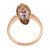 1910s French Belle Époque Ruby Diamond 18k Rose Gold Navette Ring, Size 7.25 For Sale In Los Angeles - Image 6 of 7