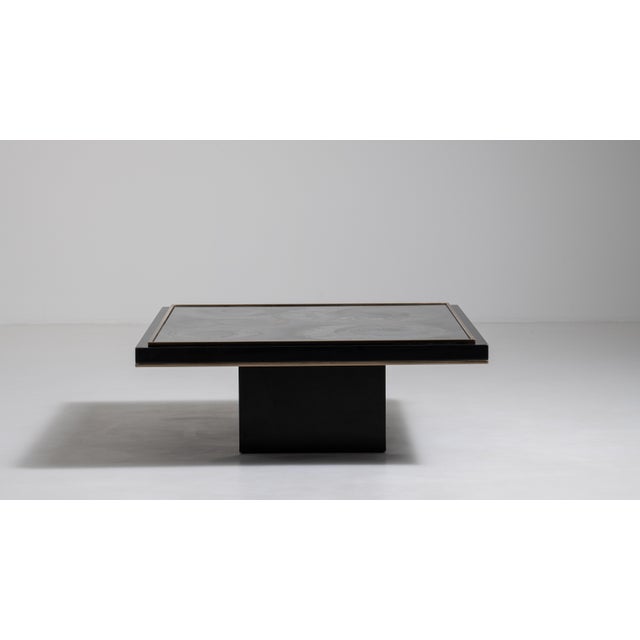 Art Deco Signed Églomisé Glass-Top Coffee Table, Antique, Italy, Mid 20th Century For Sale - Image 3 of 16
