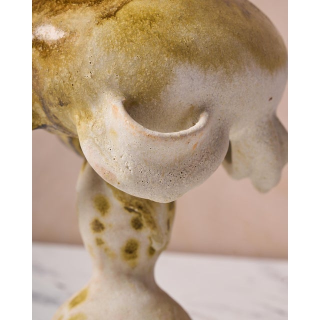 Ceramic Handmade Mediterranean "Fig Vase 3" Glazed Stoneware by Canoa Lab for TRNK From Deriva Y Trampa Series For Sale - Image 7 of 11