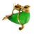 Vintage Green Glass & Gilt Metal Walrus Claret Wine Decanter For Sale In Greensboro - Image 6 of 8