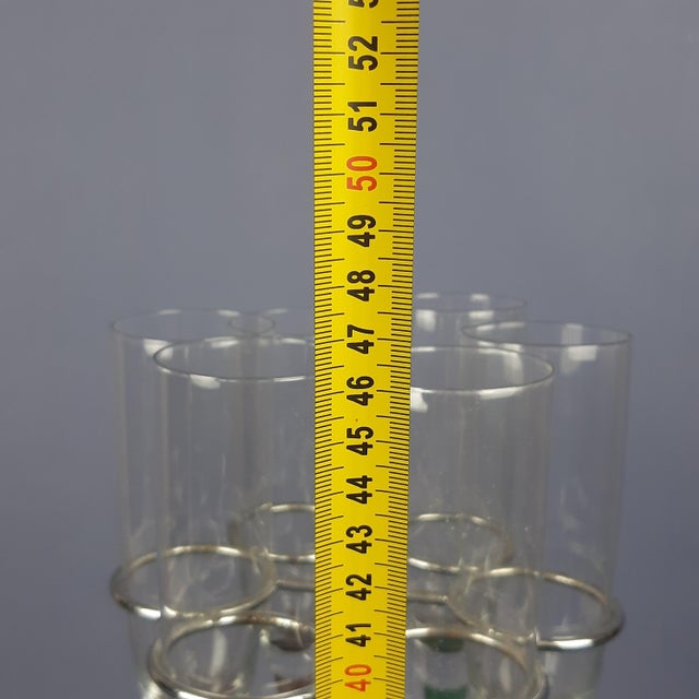 Murano Glass Flute Glasses with Long Stem, 1970s, Set of 6 For Sale - Image 13 of 14