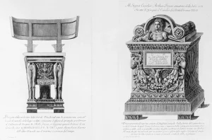 Prospetto della medesima sedia Curule\. - Etching 1778 1778