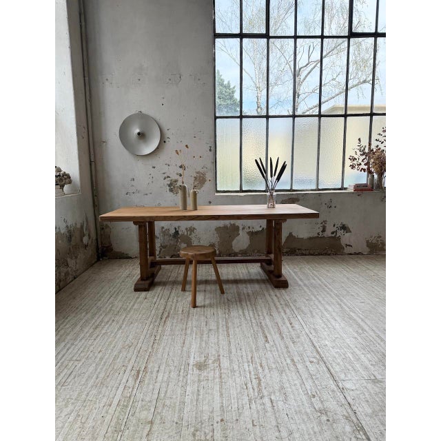 Elm Monastery Table, 1960s For Sale - Image 4 of 18