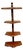 Vintage MCM Wooden 4 Tier Wall Mounted Hanging Display Shelf For Sale