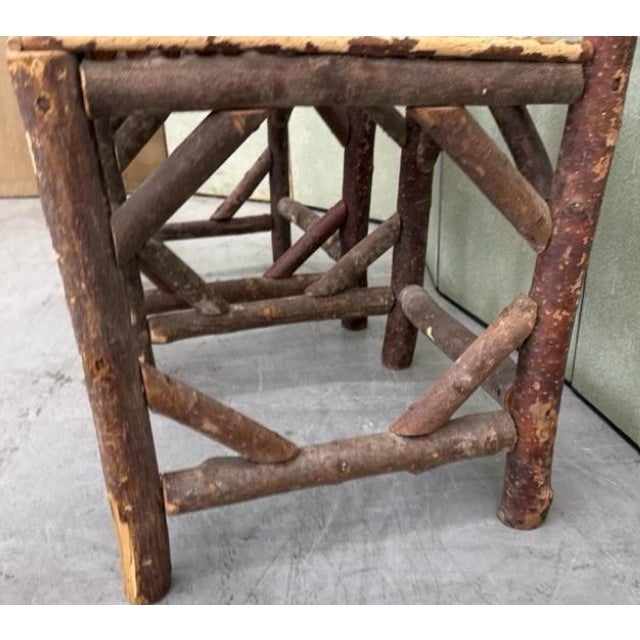 Early 20th Century Early 20th Century Pair Adirondack Rustic Twig Fan-Back Side Chairs With Hollywood Provenance For Sale - Image 5 of 6