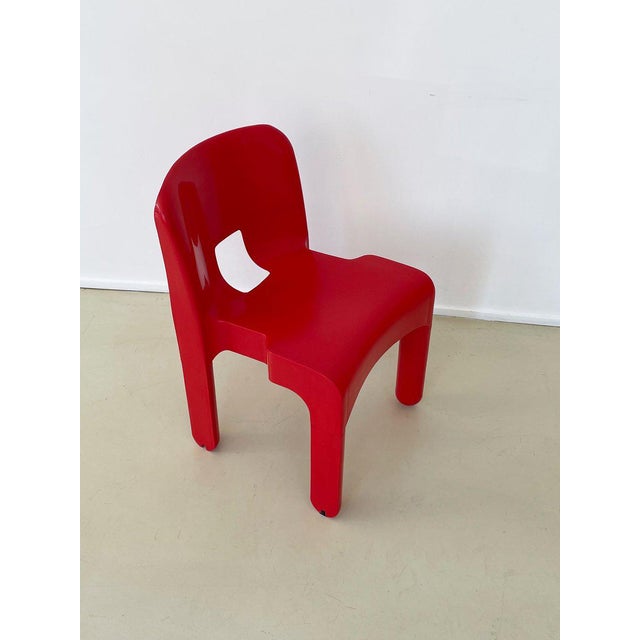 1970s Vintage Red Joe Colombo for Kartell Universale Chair Chairish