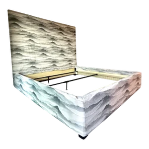 Lee Industries Elevation Fog Slipcovered King Bed