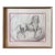 Framed Vintage Hand Drawing of Sforza Horse After a Leonardo Da Vinci's Sketch For Sale
