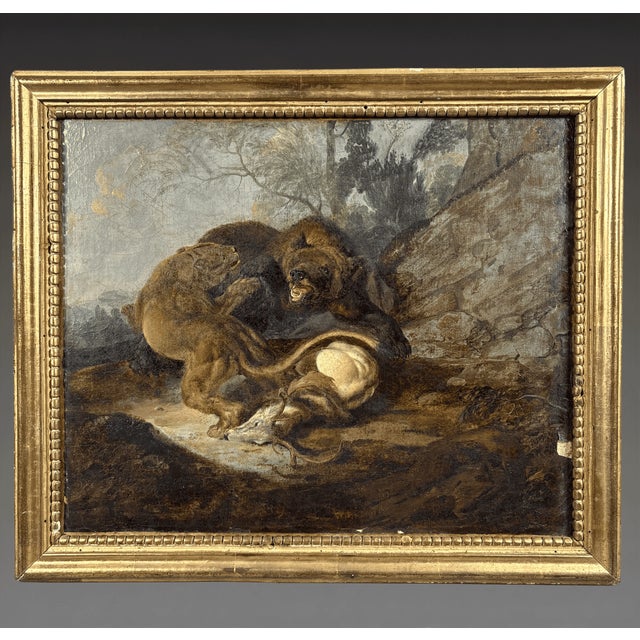 Carl Borromäus Andreas Ruthart, Animal Scene, 1800s, Oil on Canvas For Sale - Image 4 of 4