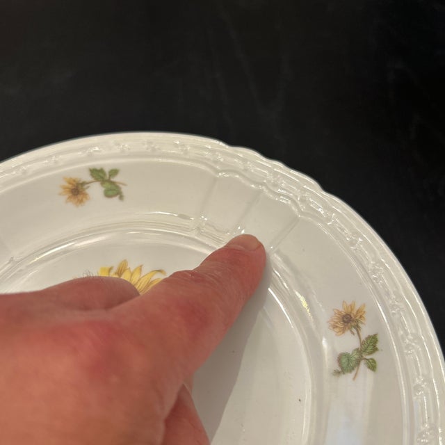 French 1940s Porcelain Pedestal Cake Stand For Sale - Image 4 of 9