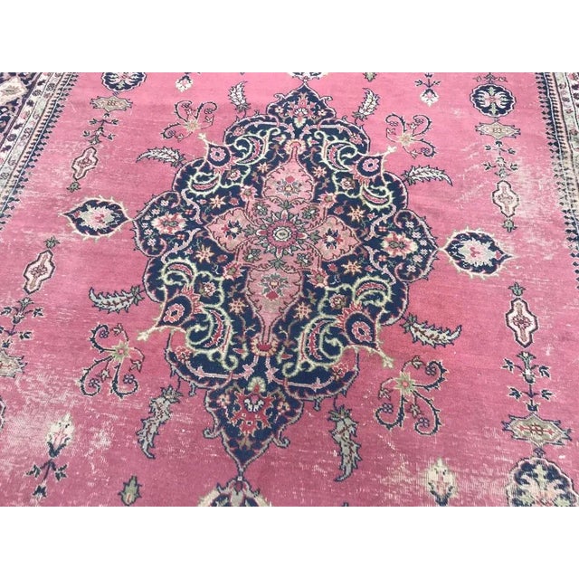 Blue Large Turkish Pink Sparta Rug For Sale - Image 8 of 18