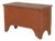American Red Painted Pine Blanket Chest For Sale