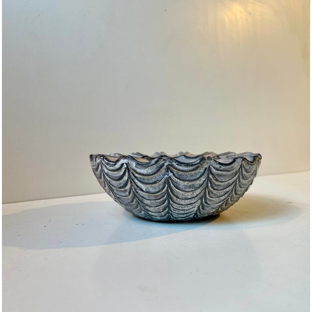 Spiderweb Bowls in Ash-Glazes by Nils Kähler for Hak, 1960s, Set of 2 For Sale - Image 6 of 11