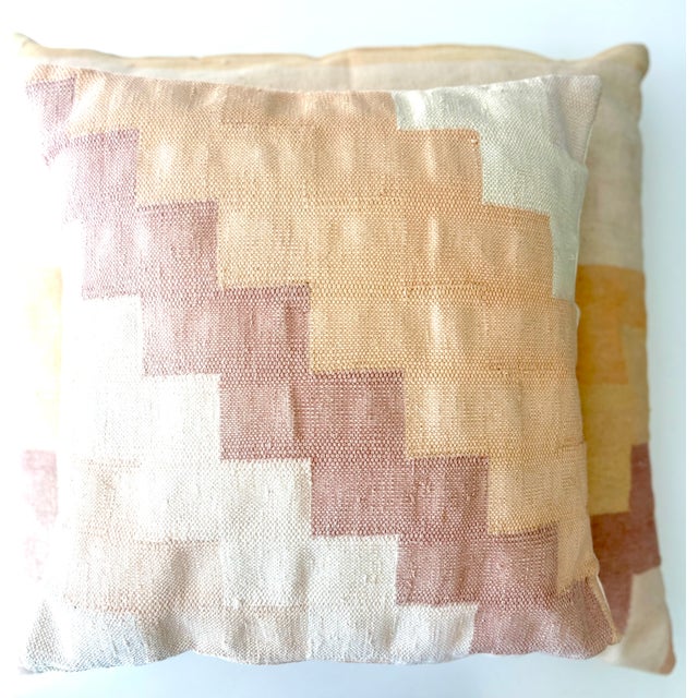 These one of a kind pillows appear to be Swedish flat-weave (Rolakan) designs showing the best of Swedish textiles design...