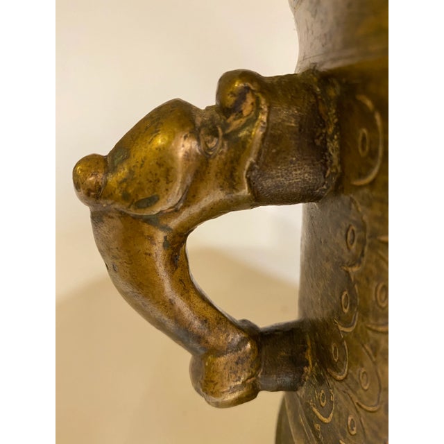 Early Engraved and Cast Bronze Mortar and Pestle For Sale In New York - Image 6 of 13