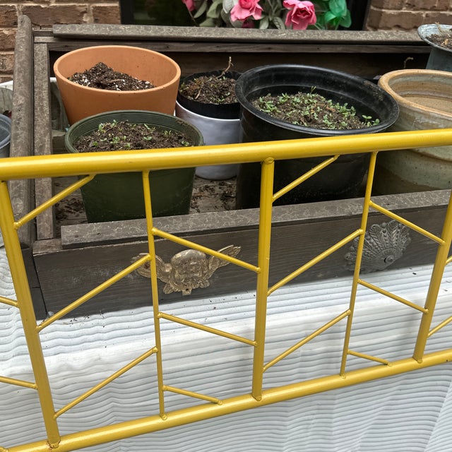 1990s Gold Metal Queen Size Headboard For Sale - Image 5 of 9