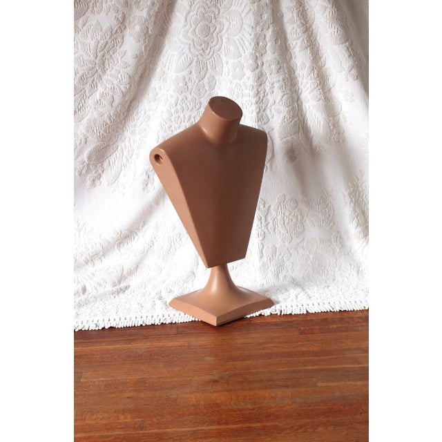 Wood Midcentury or Art Deco Style Pink Male Mannequin Bust For Sale - Image 7 of 10