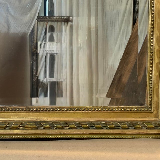 Large Louis XVI Style Giltwood Pier Mirror For Sale - Image 11 of 13