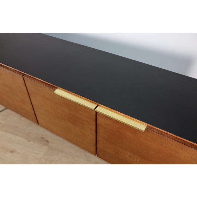 Wood Vintage Teak and Brass Sideboard, 1970s For Sale - Image 7 of 18