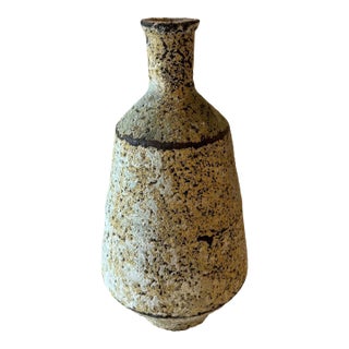 Vintage Mid Century Artisan Pottery Vase For Sale