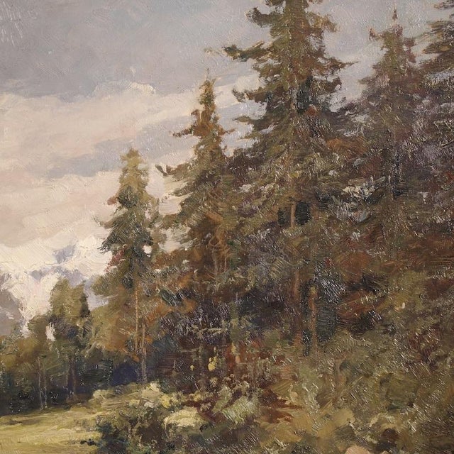 Giuseppe Gheduzzi, Landscape Composition, 1920s, Oil Painting on Board, Framed For Sale - Image 11 of 16
