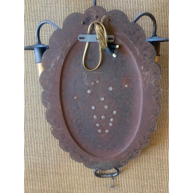 1920s 1920s Large Cast Iron and Brass Spanish Colonial Wall Sconce With Nautical Motif For Sale - Image 5 of 9