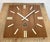 Vintage Brown Wooden Wall Clock from Pragotron, 1980s For Sale - Image 9 of 16