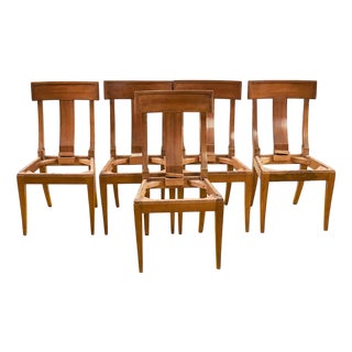 Antique Directoire Chairs, Set of 5 For Sale