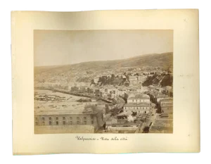 Unknown, Ancient View of Valparaiso Chile, Original Vintage Photo, 1880s