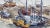 Vintage Figurative Landscape of Peniche, Portugal Harbor Boats by Buford Crossland For Sale - Image 4 of 6