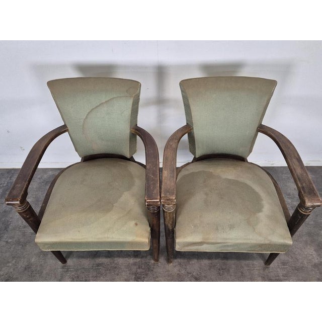1940s Vintage Armchairs in the style of Pascaud, 1940s, Set of 2 For Sale - Image 5 of 9