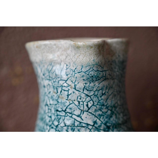Accolay Ceramic Pitcher in Crackled Glazed Stoneware, 1950s For Sale - Image 9 of 11