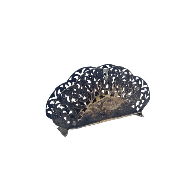 Art Deco Napkin Holder by Bros Henneberg, Poland, 1930s For Sale - Image 4 of 5