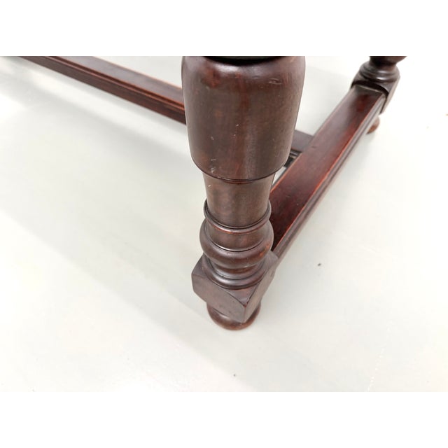 1950s Vintage Farmhouse Table in Walnut with Turned Legs, 1950s For Sale - Image 5 of 18