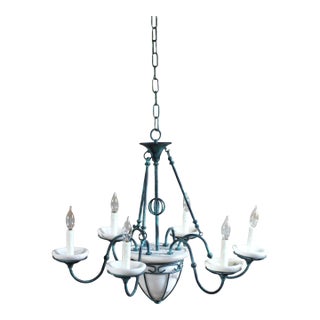1980s-90s Alabaster Chandelier - Hanging Chandelier For Sale