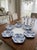 Blue Italian Les Ottomans Hand-Painted Blue Coral Oyster Plates - Set of 6 For Sale - Image 8 of 8