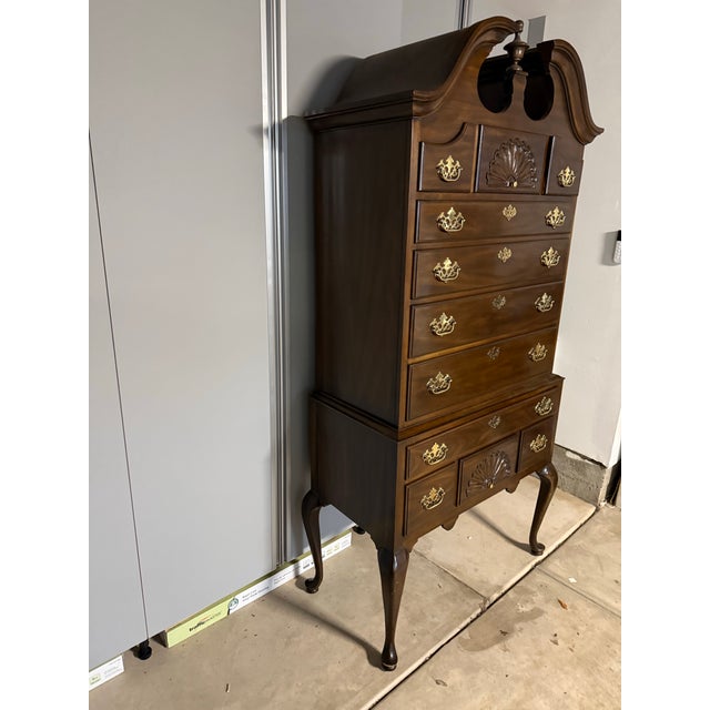 Drexel Heritage Drexel Heritage Highboy Dresser 18th Century Design For Sale - Image 4 of 6