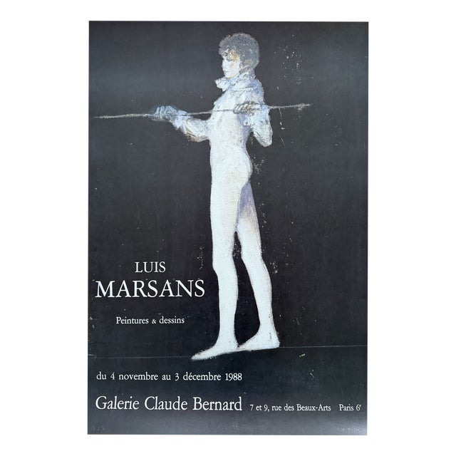 Exhibition Poster from Luis Marsans, France, 1988 For Sale