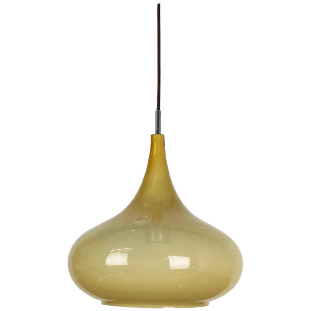 Glass Hanging Light from Doria Lights, Germany, 1970s For Sale