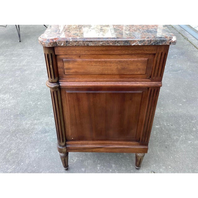 Handsome French Louis XVI Chest of Drawers W/ Marble For Sale In New York - Image 6 of 11