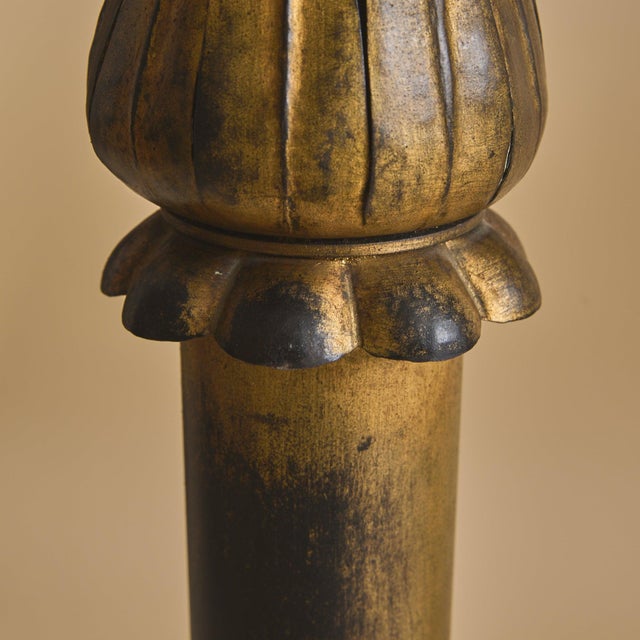 Early 20th Century French Bronze + Travertine Console From A Historic Parisian Hotel For Sale - Image 12 of 12